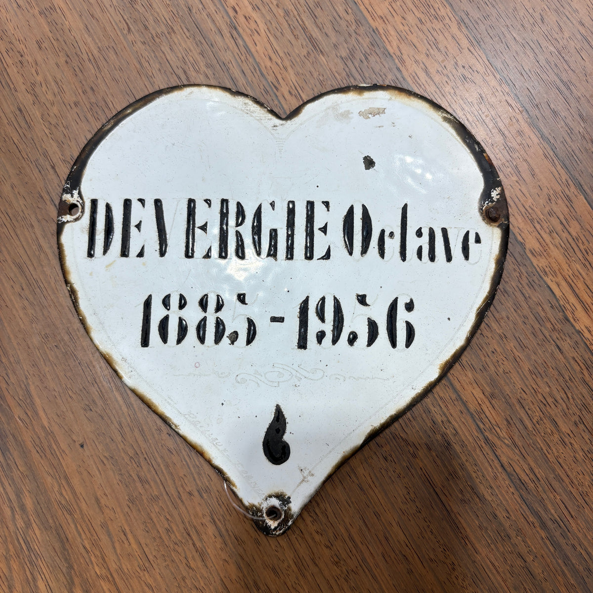 Antique French Memorial Plaque