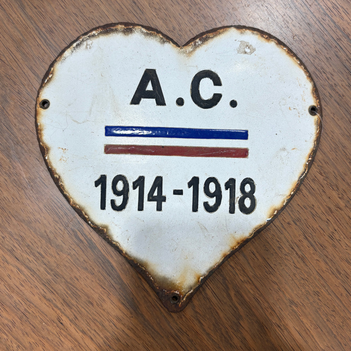 Antique French Memorial Plaque