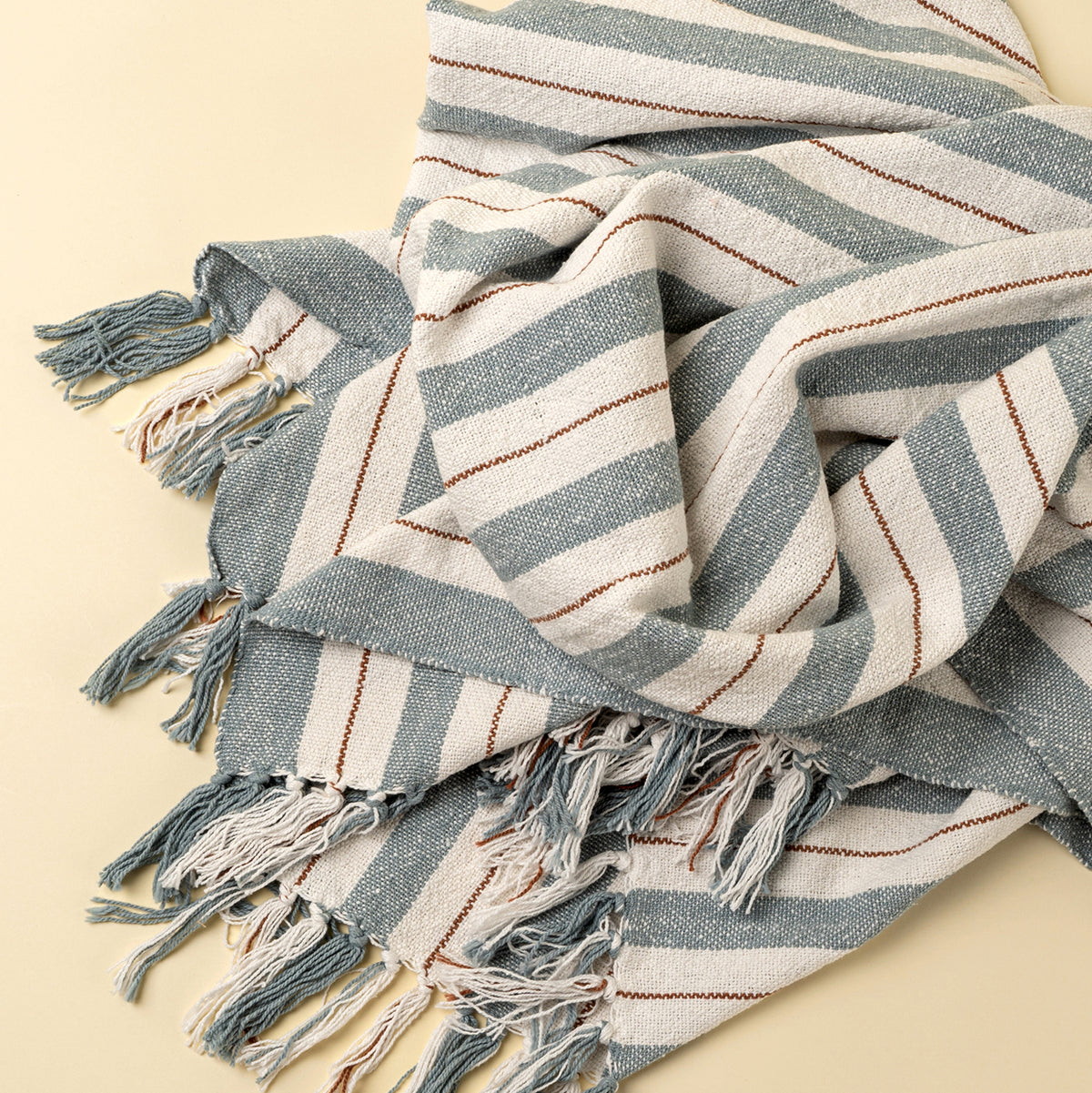 Cavendish Cotton Throw Blue