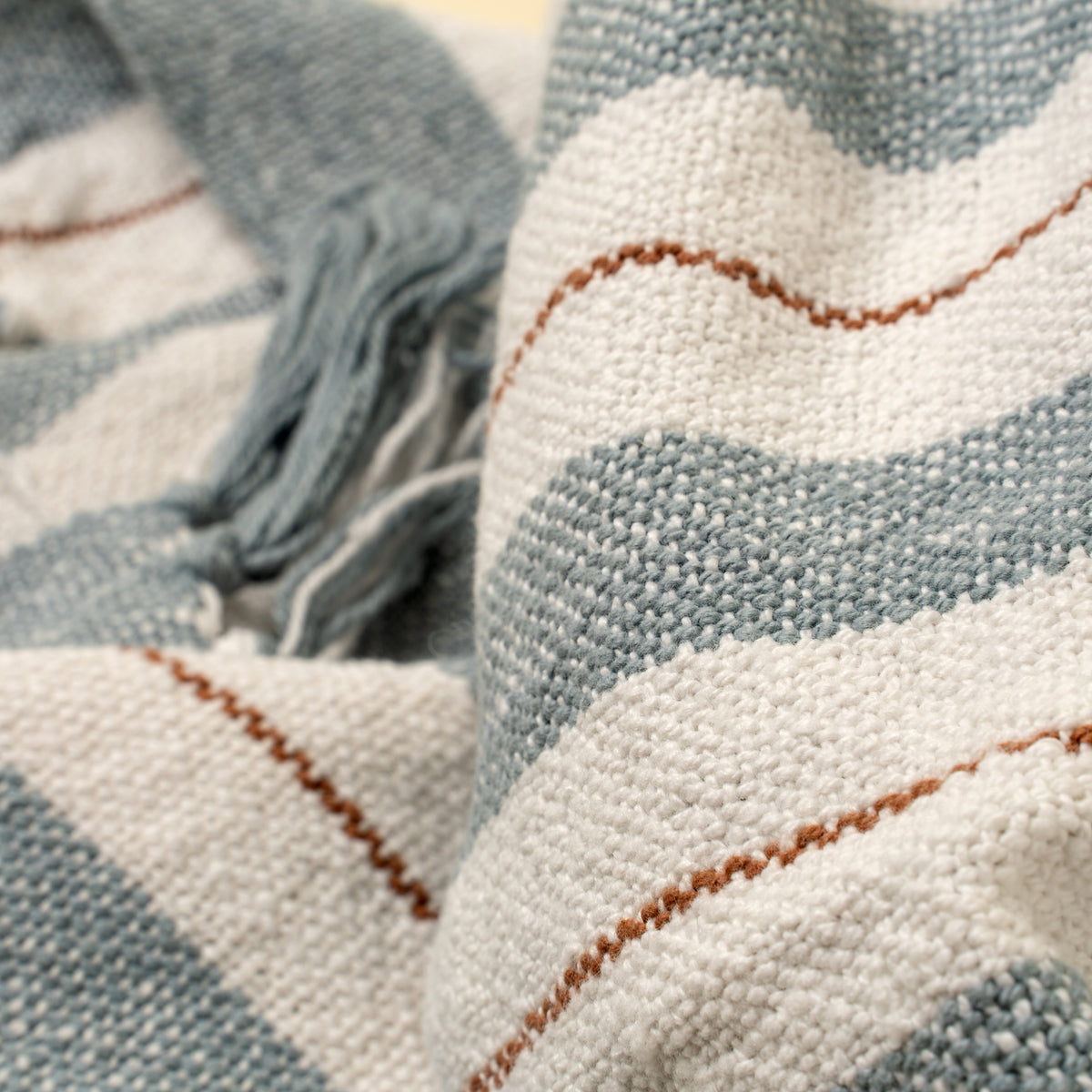 Cavendish Cotton Throw Blue