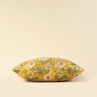 Block Print Pillow Yellow