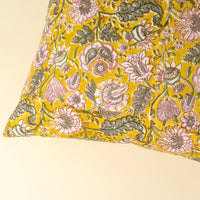 Block Print Pillow Yellow