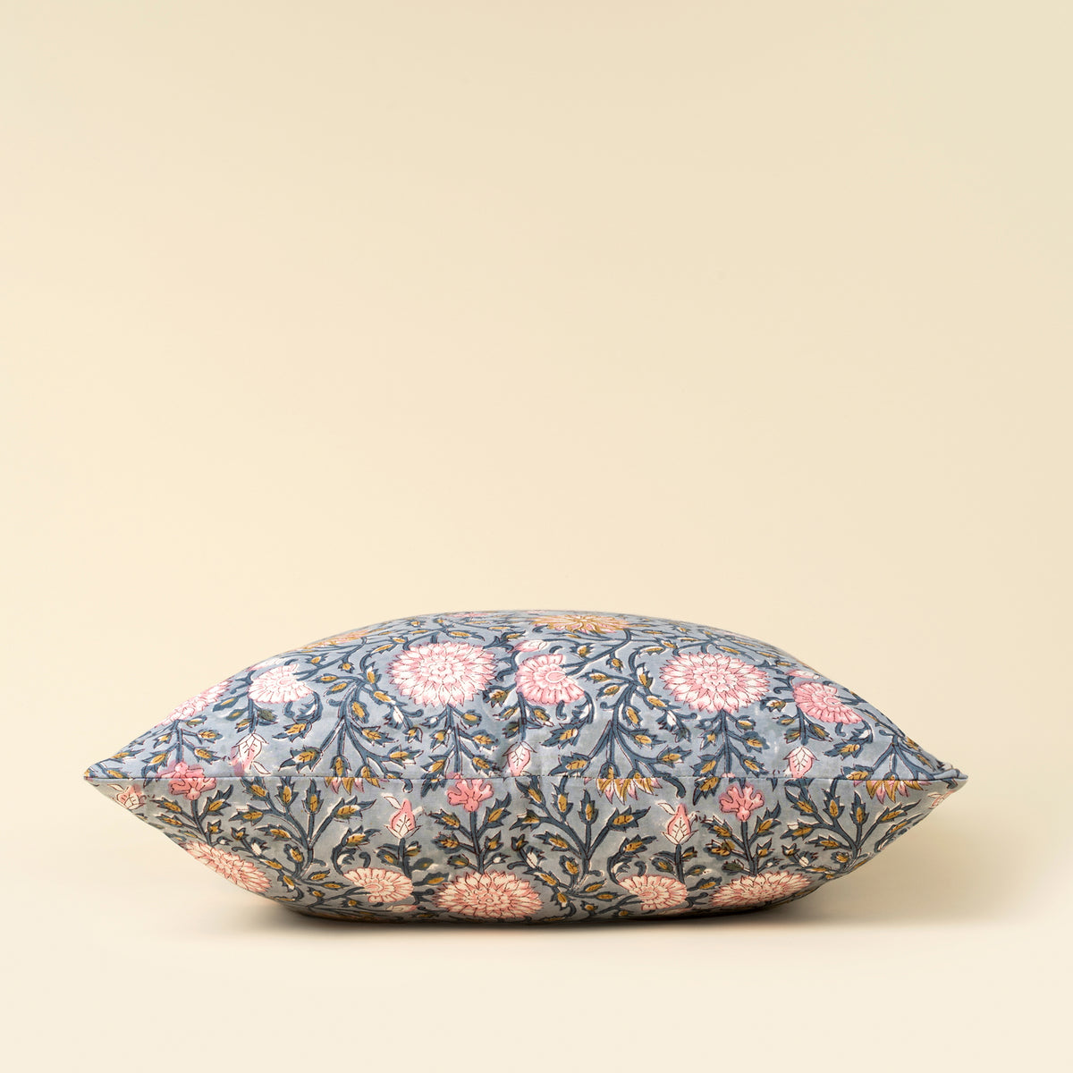 Block Print Pillow Blue