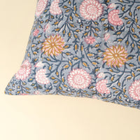 Block Print Pillow Blue