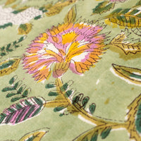 Block Print Pillow Green