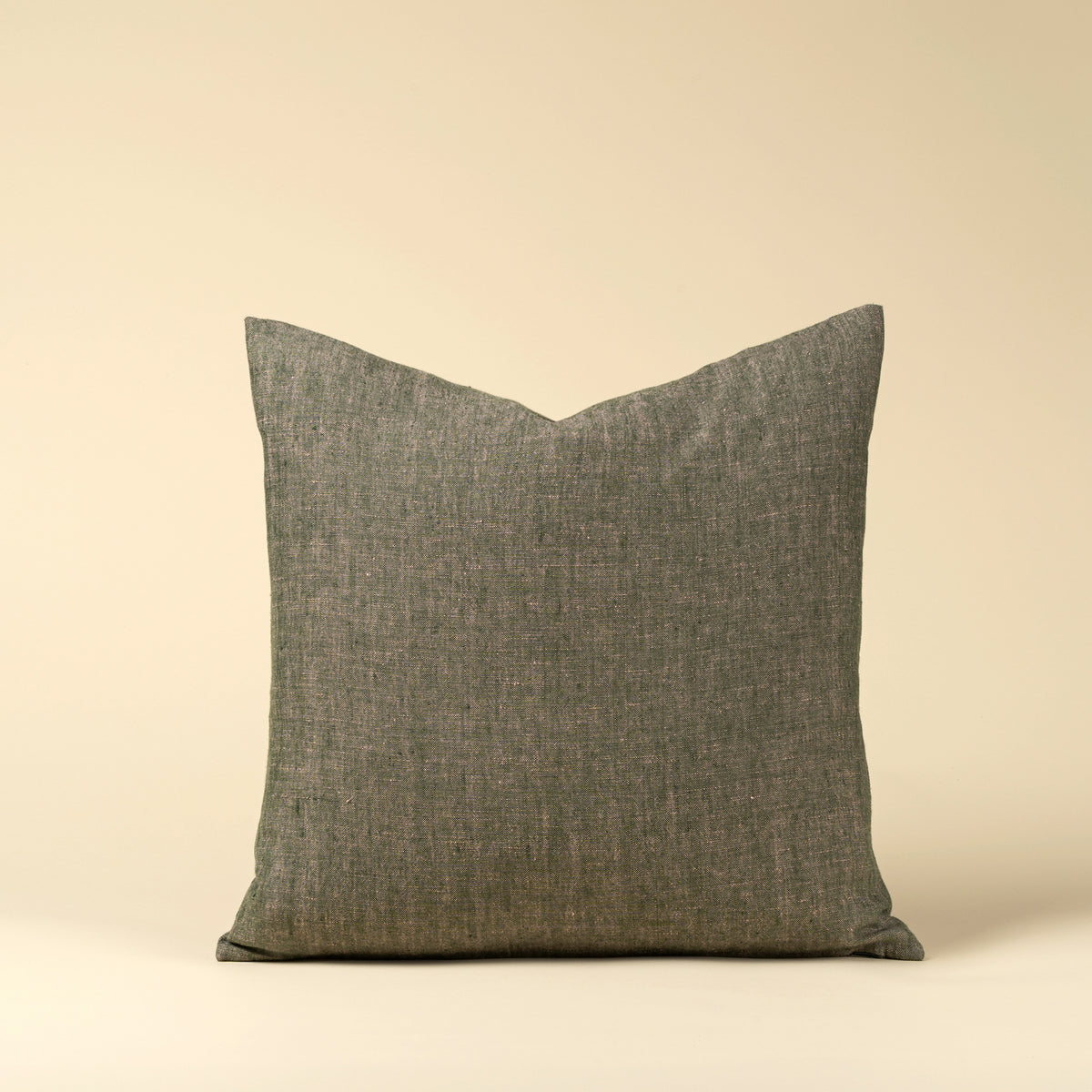 Linen Chambray Pillow Green