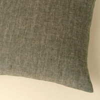 Linen Chambray Pillow Green