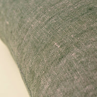 Linen Chambray Pillow Green