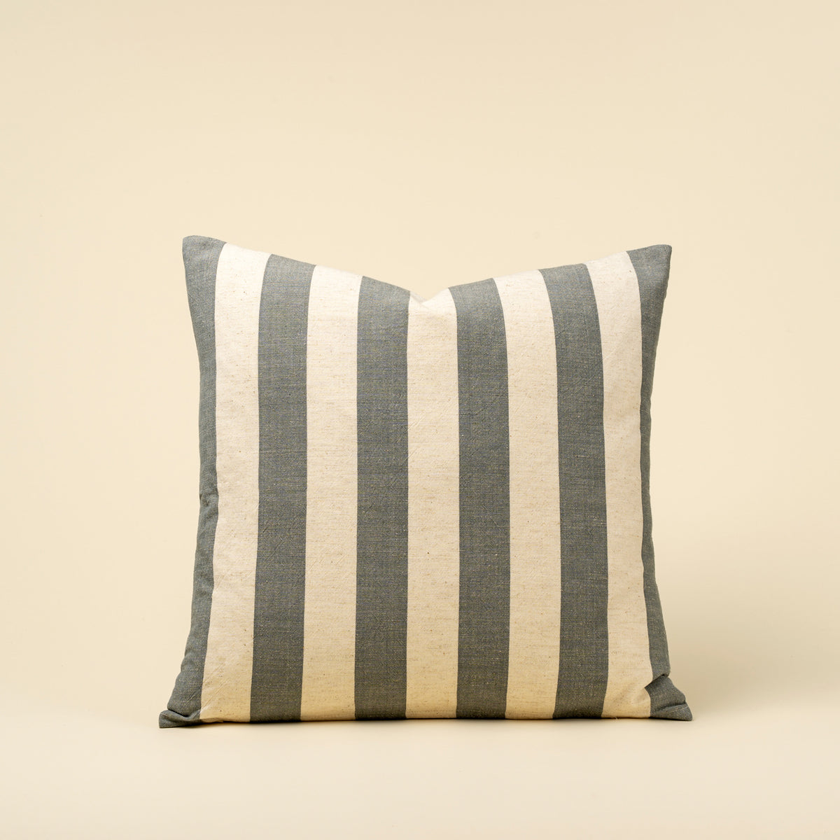 Wide Stripe Pillow Slate Grey
