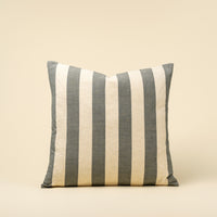 Wide Stripe Pillow Slate Grey