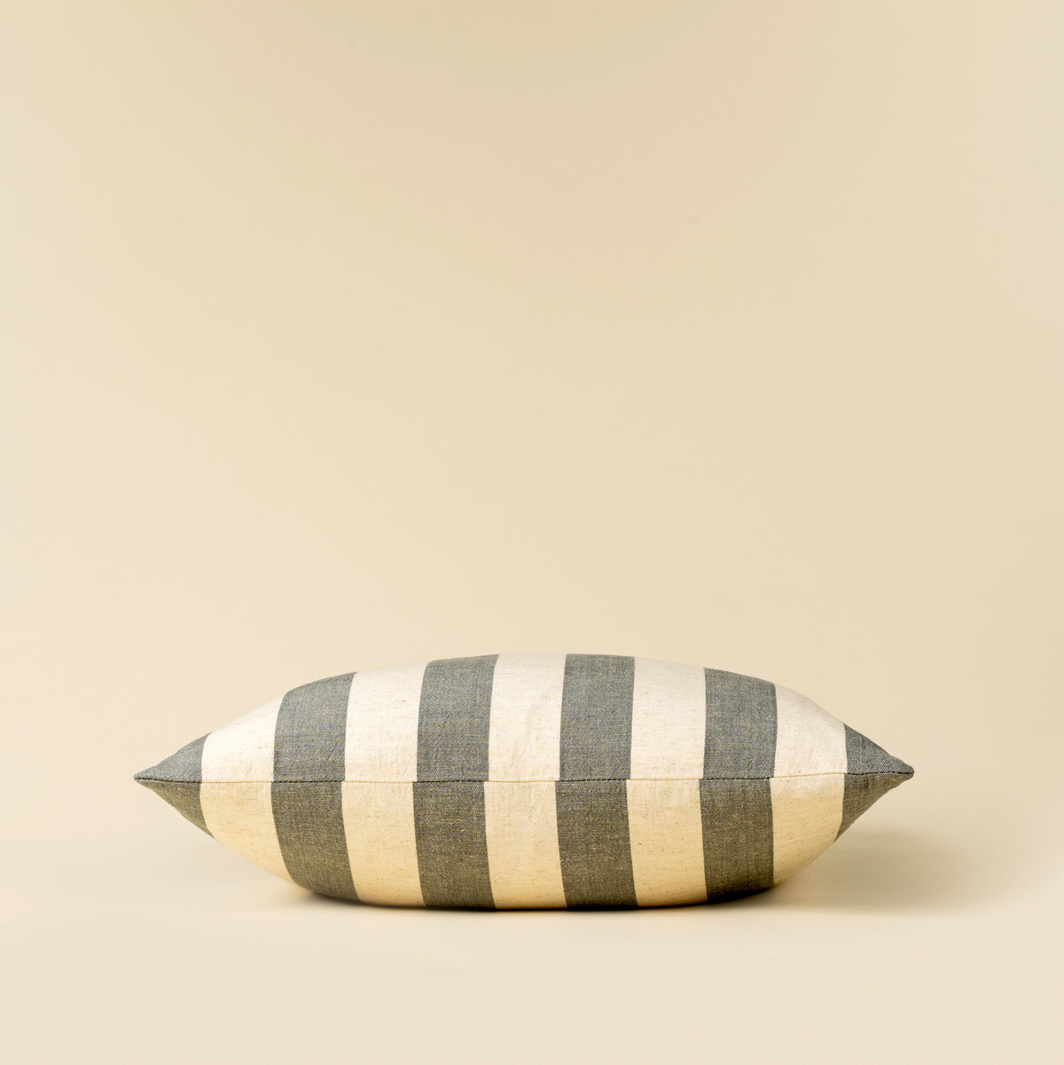 Wide Stripe Pillow Slate Grey