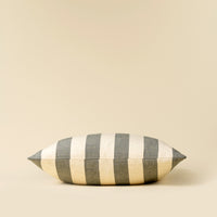 Wide Stripe Pillow Slate Grey