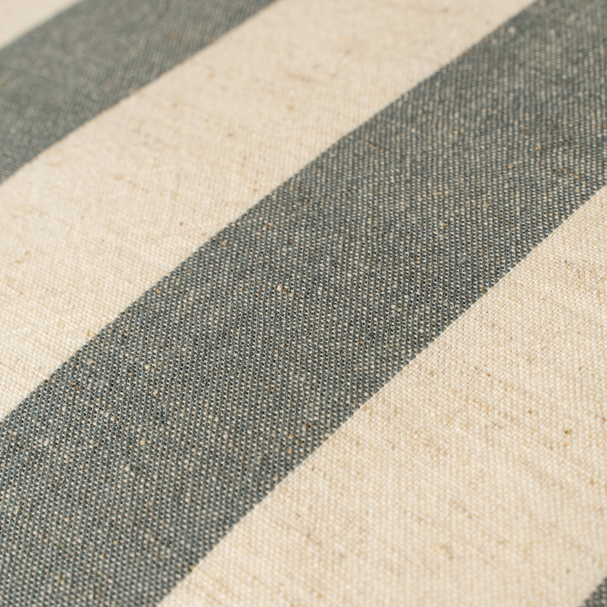 Wide Stripe Pillow Slate Grey