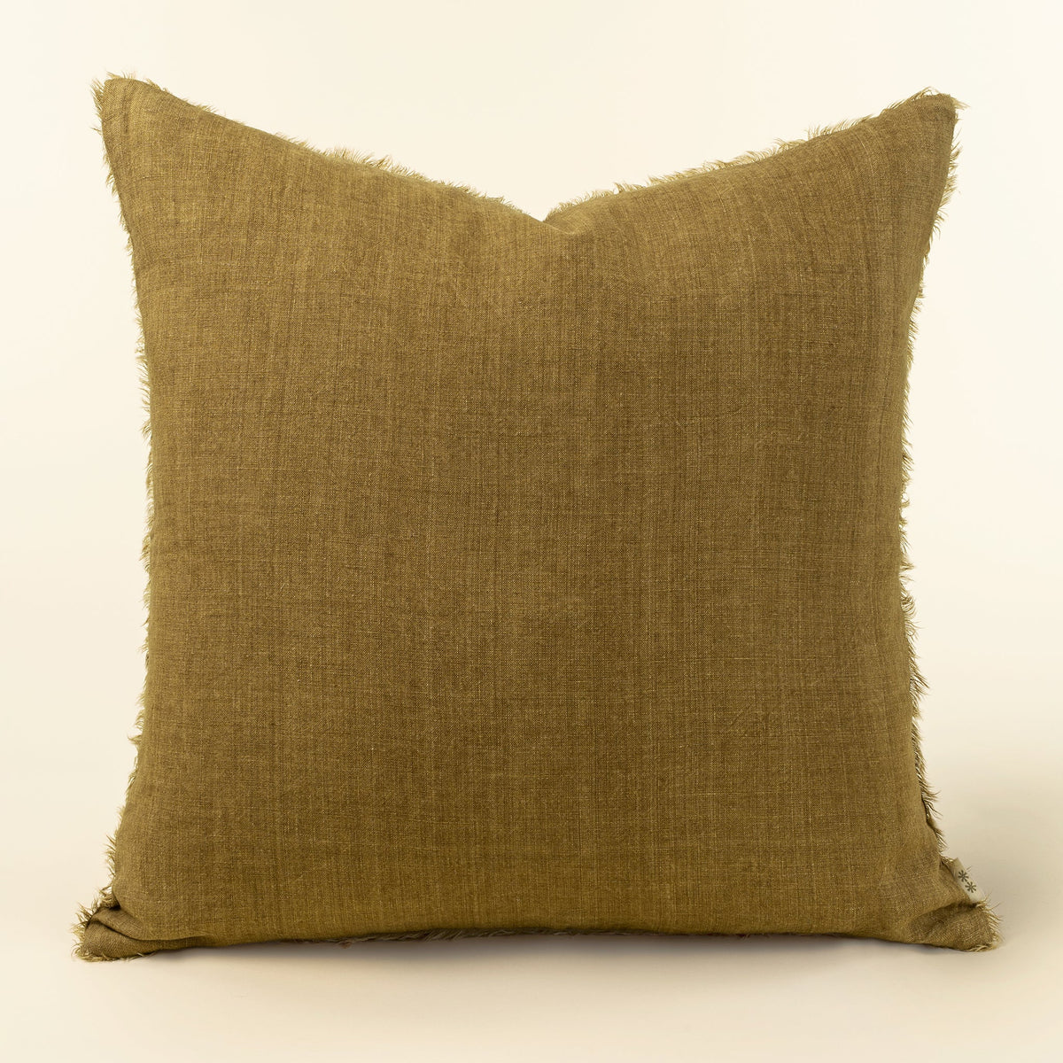 24x24 Lina Linen Pillow Tawny Colour