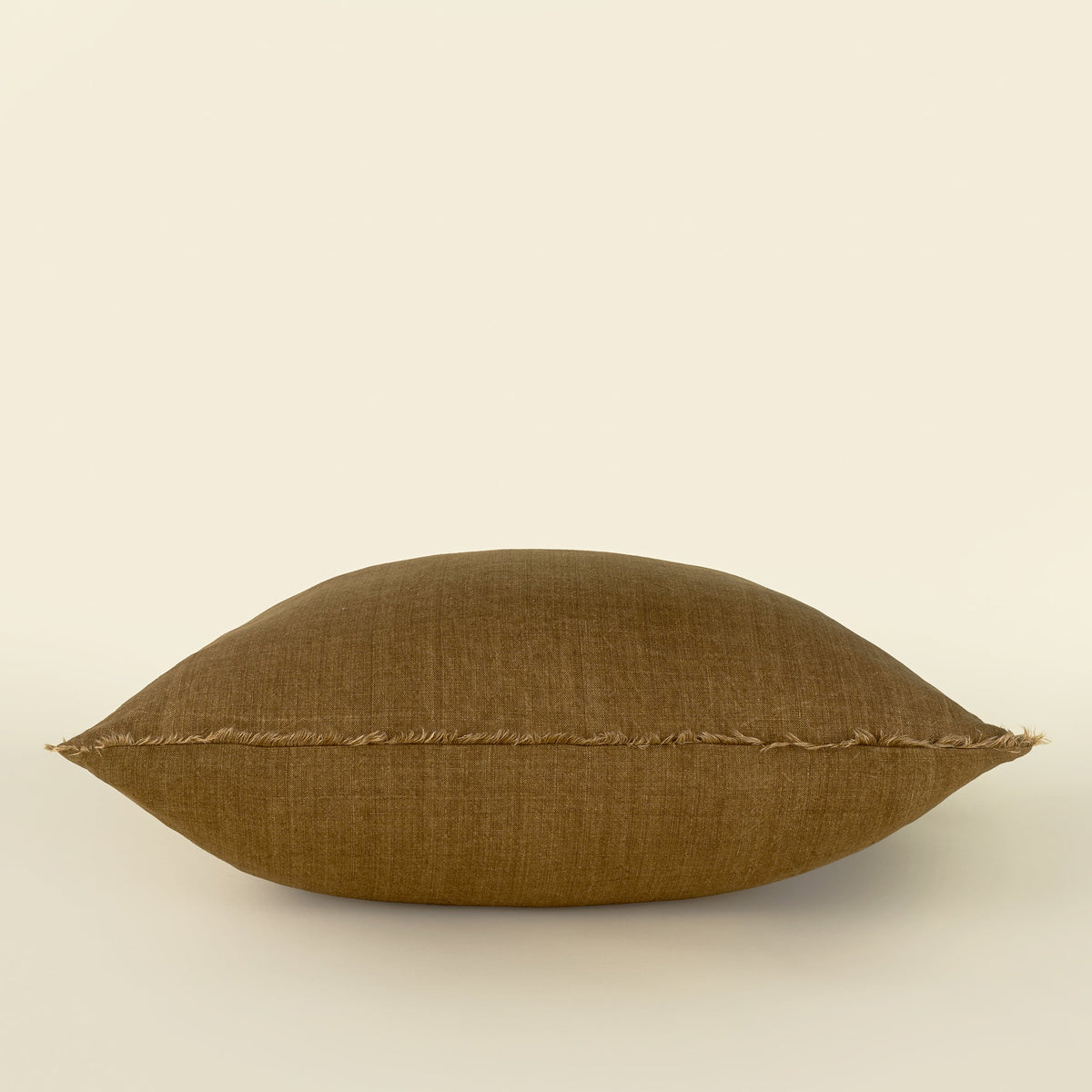 24x24 Lina Linen Pillow Tawny Colour