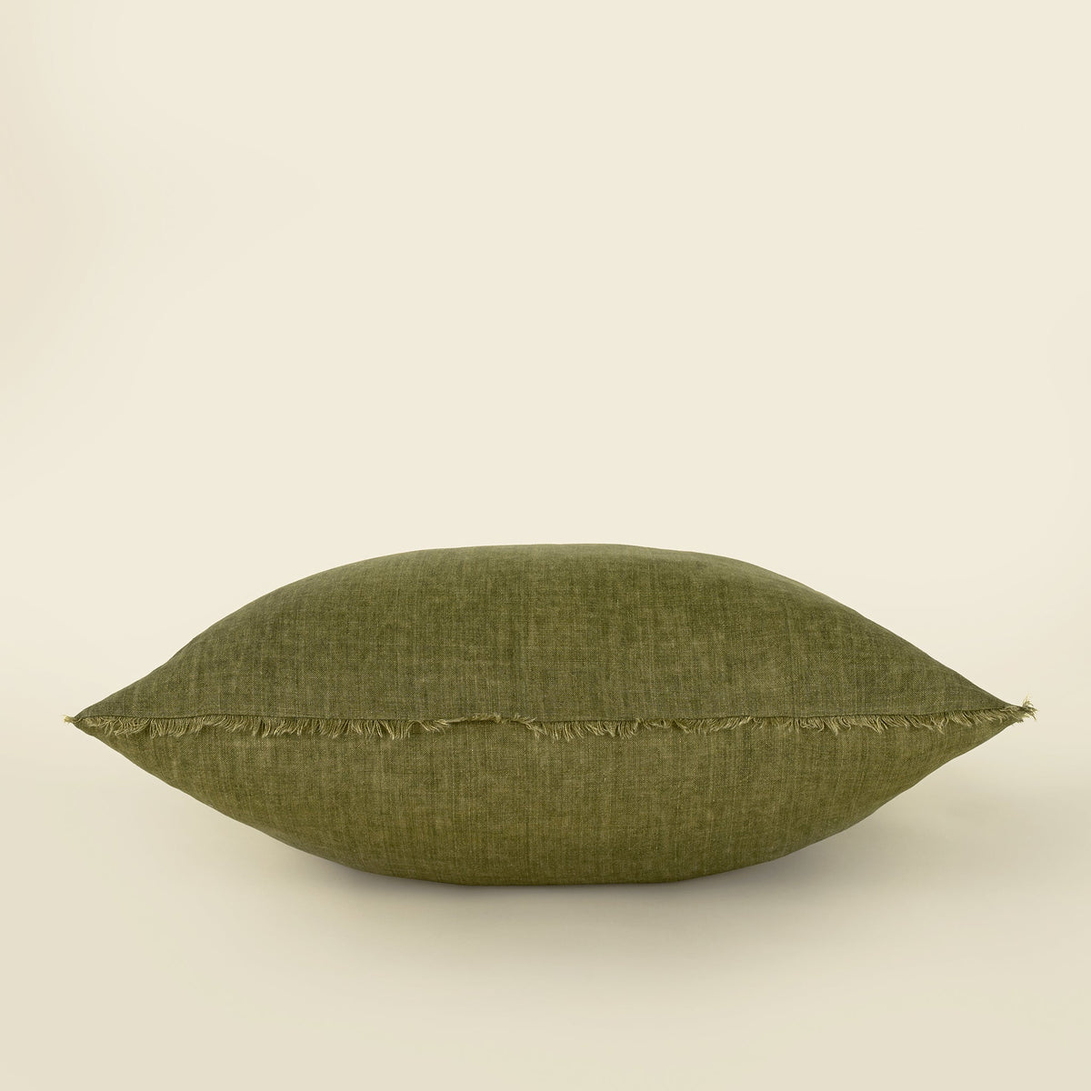 24x24 Lina Linen Pillow Dark Moss Colour