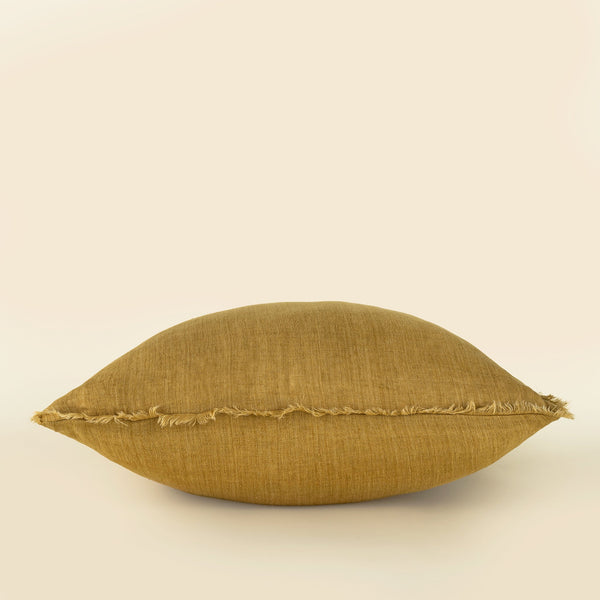 24x24 Lina Linen Pillow Honey Colour