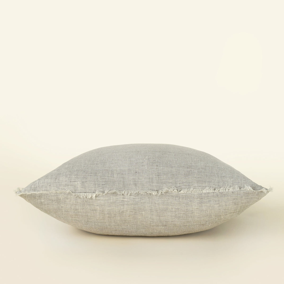 24x24 Lina Linen Pillow Grey Stripe