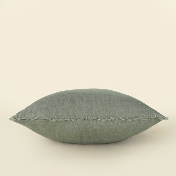 24x24 Lina Linen Pillow Flint Grey