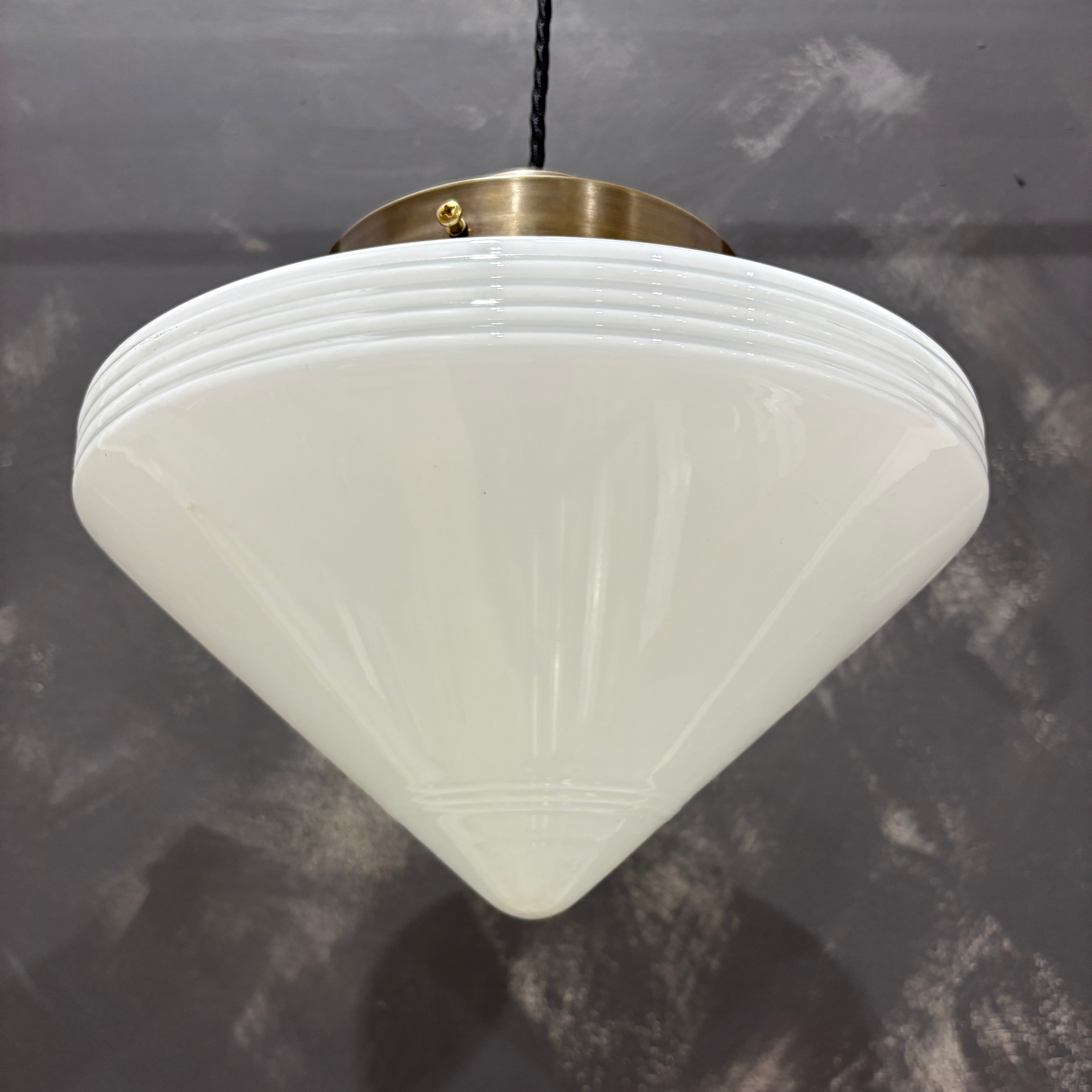 Antique Art Deco 1930's Pendant Light 12