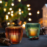 Ribbed Votive Candle Holder