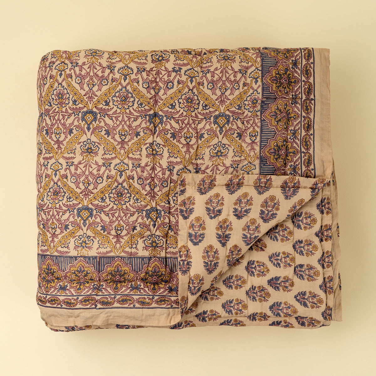 Luna Vine Block Print Quilt