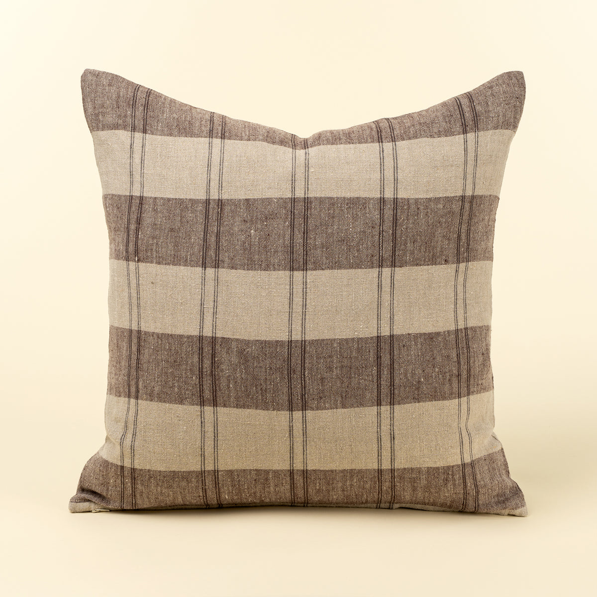 Fieldstone Plaid Linen Pillow