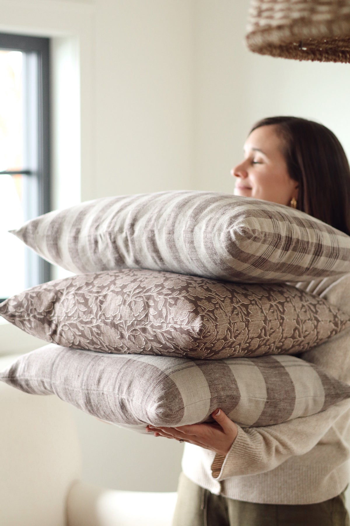 Fieldstone Plaid Linen Pillow