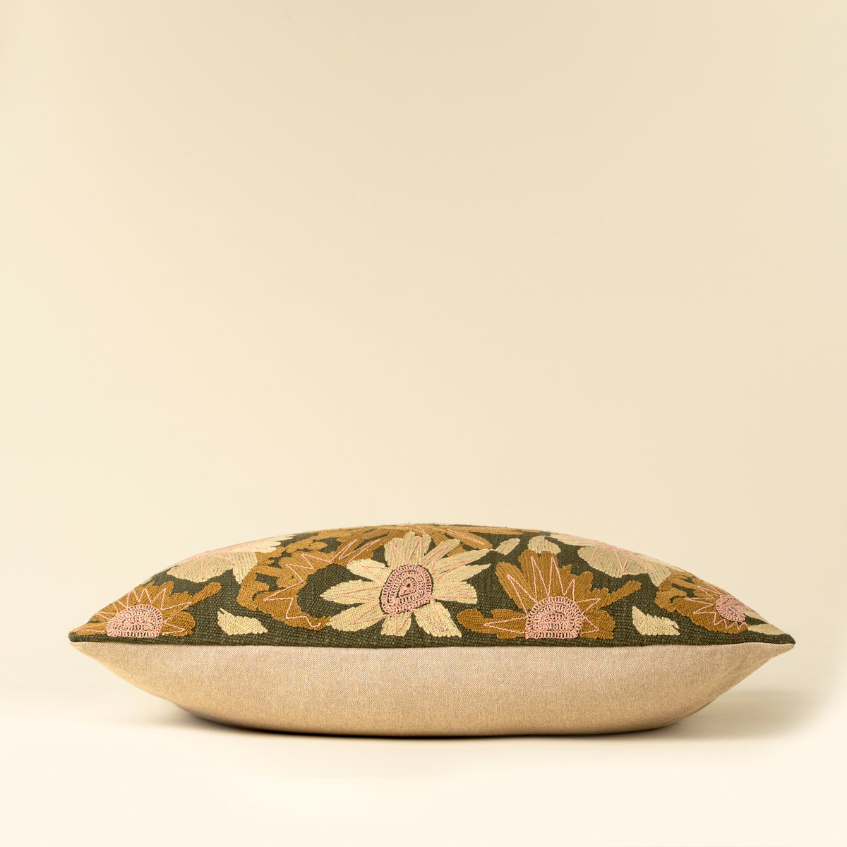 Flower Grove Embroidered Pillow