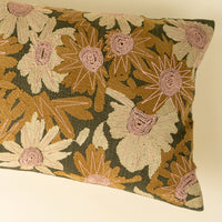 Flower Grove Embroidered Pillow