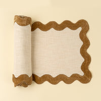 Velvet Scalloped Edge Table Runner