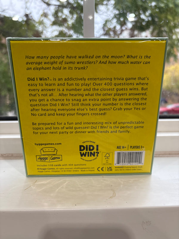 Trivia Game- Did I win?