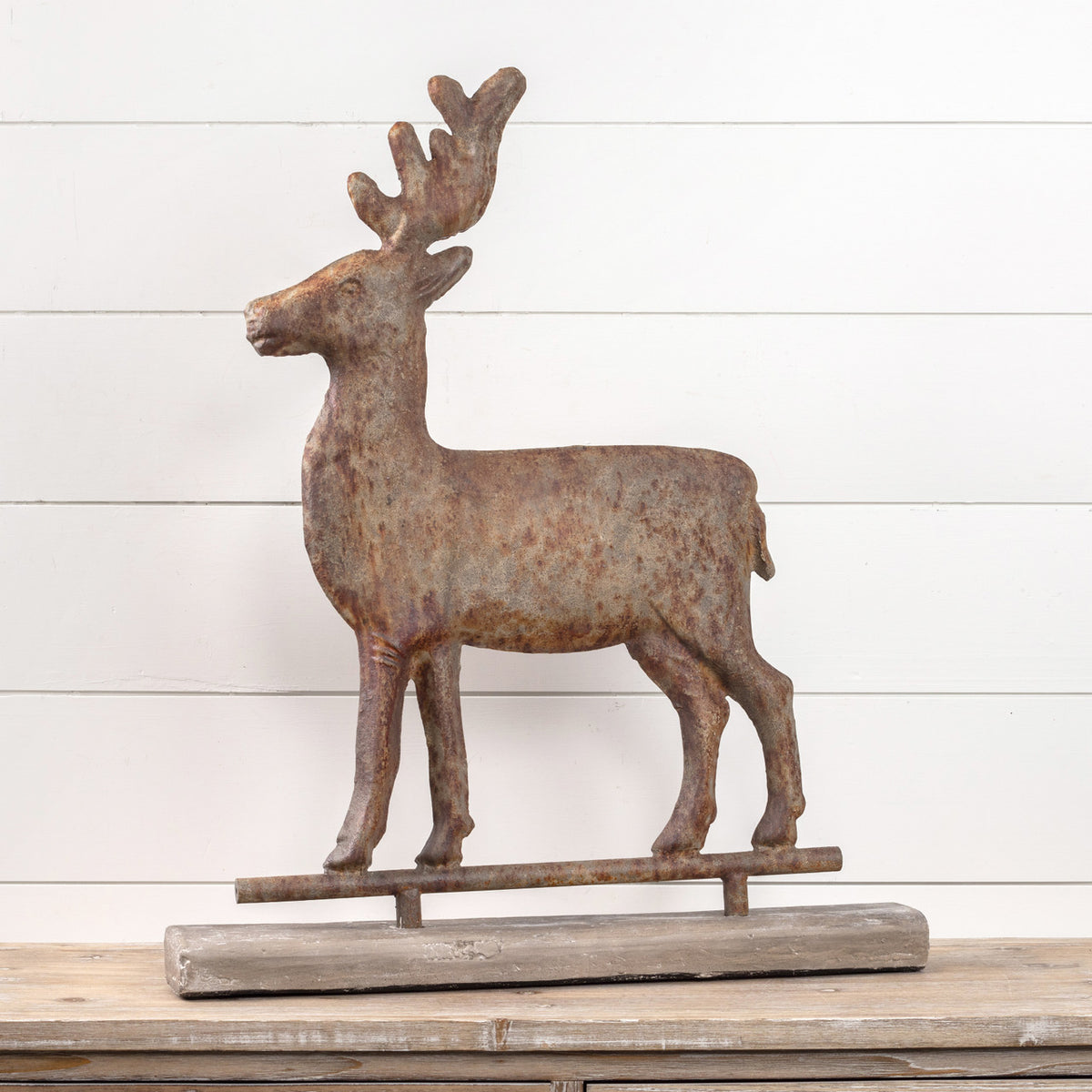 Distressed Metal Deer